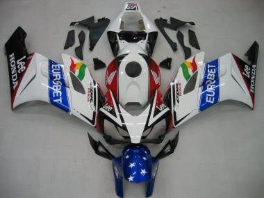 White Blue Red Glossy Black Star EuroBet Lee 2004-2005 Honda CBR1000RR Motorcycle Fairings