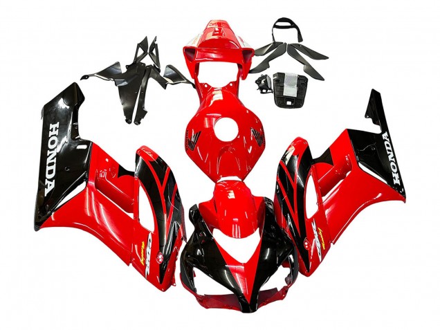 Red Glossy Black Racing 2004-2005 Honda CBR1000RR Motorcycle Fairings