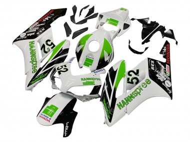 White Green Glossy Black Hannspree 52 2004-2005 Honda CBR1000RR Motorcycle Fairings
