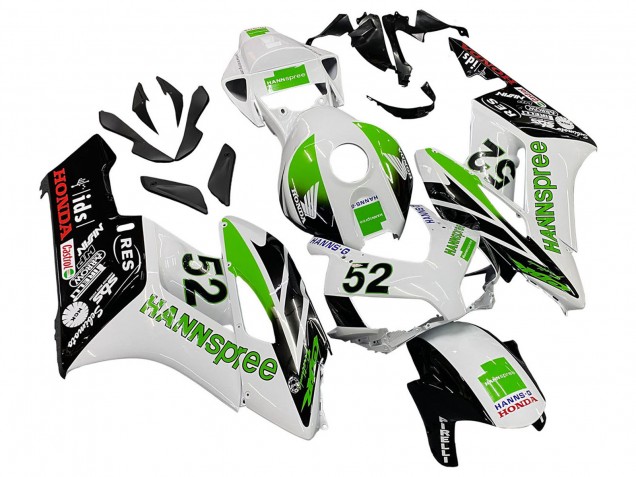 White Green Glossy Black Hannspree 52 2004-2005 Honda CBR1000RR Motorcycle Fairings