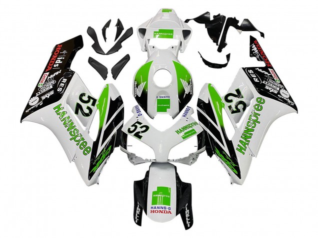 White Green Glossy Black Hannspree 52 2004-2005 Honda CBR1000RR Motorcycle Fairings