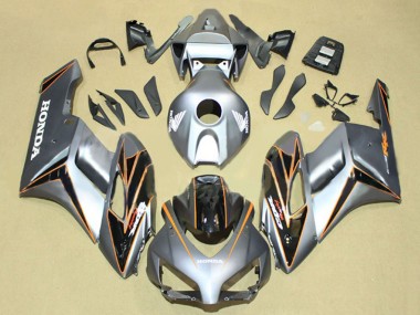 Silver Orange Glossy Black Stripe 2004-2005 Honda CBR1000RR Motorcycle Fairings