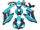 Light Blue Glossy Black 2004-2005 Honda CBR1000RR Motorcycle Fairings