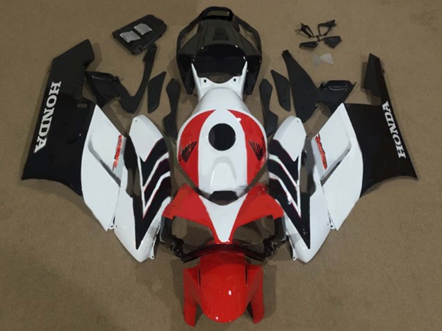 White Red Matte Black 2004-2005 Honda CBR1000RR Motorcycle Fairing