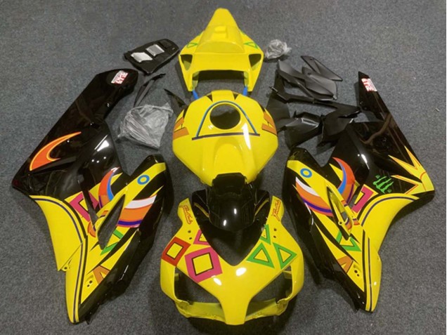 Yellow Glossy Black Orange 2004-2005 Honda CBR1000RR Motorcycle Fairings