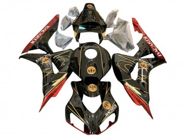 Glossy Black Red Gold BACARDI 2006-2007 Honda CBR1000RR Motorcycle Fairings