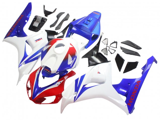 White Red Blue HRC 2006-2007 Honda CBR1000RR Motorcycle Fairing