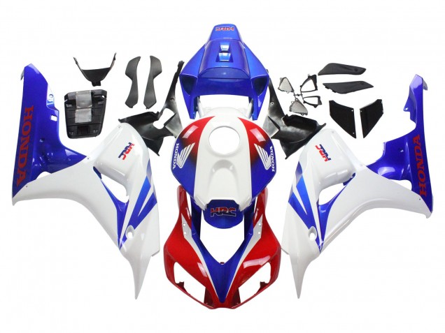 White Red Blue HRC 2006-2007 Honda CBR1000RR Motorcycle Fairing