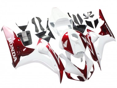 White Red 2006-2007 Honda CBR1000RR Motorcycle Fairings