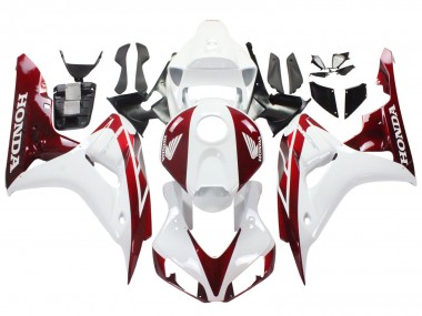 White Red 2006-2007 Honda CBR1000RR Motorcycle Fairings