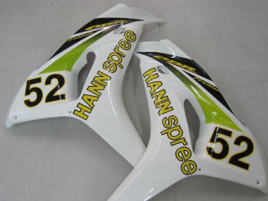 White Green Glossy Black Hannspree 52 2006-2007 Honda CBR1000RR Motorcycle Fairings