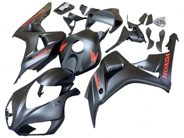 Matte Black Red Decals 2006-2007 Honda CBR1000RR Motorcycle Fairings