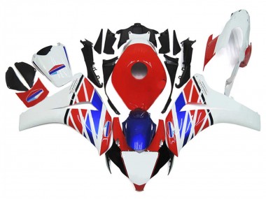 White Red Blue 2006-2007 Honda CBR1000RR Motorcycle Fairings