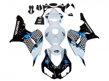 White Blue Glossy Black 2006-2007 Honda CBR1000RR Motorcycle Fairing
