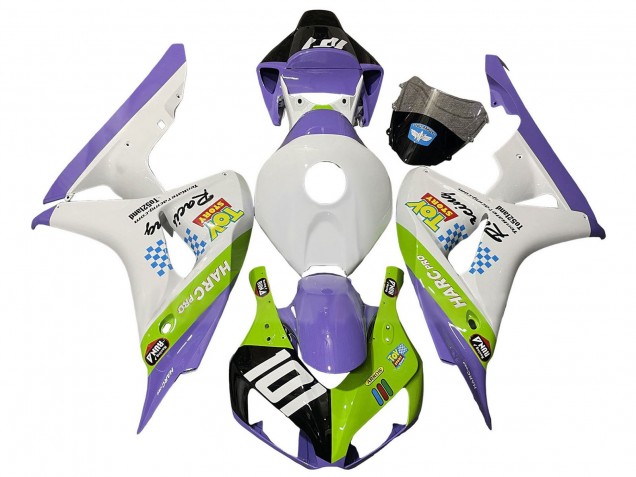 White Purple Green Glossy Black 2006-2007 Honda CBR1000RR Motorcycle Fairings