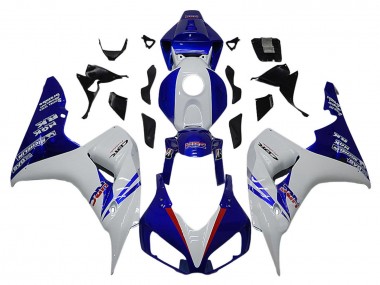 White Red Blue HRC 2006-2007 Honda CBR1000RR Motorcycle Fairings