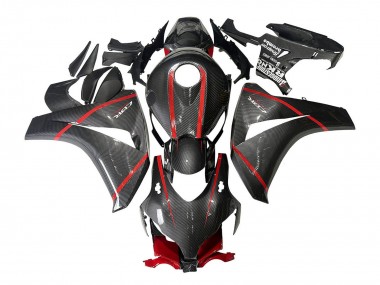 Black Carbon Fiber Red 2008-2011 Honda CBR1000RR Motorcycle Fairings