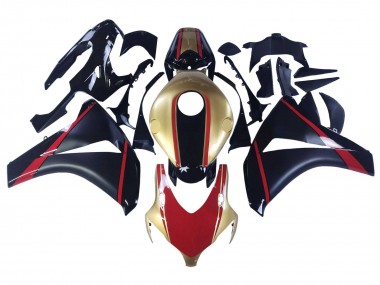 Gold Red Glossy Black 2008-2011 Honda CBR1000RR Motorcycle Fairings
