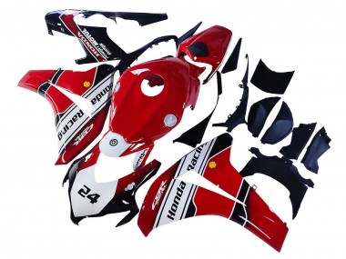 White Red Glossy Black Racing 24 2008-2011 Honda CBR1000RR Motorcycle Fairings