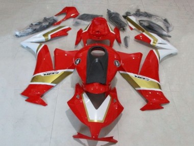 White Red Gold 2012-2016 Honda CBR1000RR Motorcycle Fairings