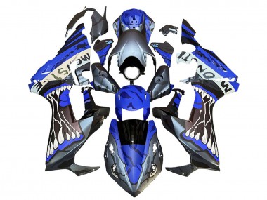 Blue Grey Glossy Black Monster 2017-2023 Honda CBR1000RR Motorcycle Fairings