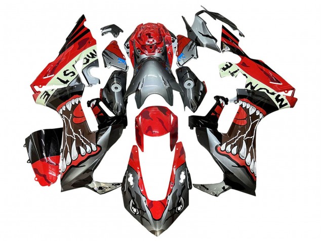 Red Grey Black Monster Shark 2017-2023 Honda CBR1000RR Motorcycle Fairings