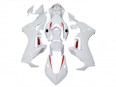 White with Red Line 2017-2023 Honda CBR1000RR Motorcycle Fairings