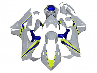 White Yellow Blue 2017-2023 Honda CBR1000RR Motorcycle Fairings