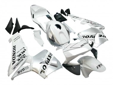 White Silver Black Repsol 2003-2004 Honda CBR600RR Motorcycle Fairings