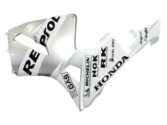 White Silver Black Repsol 2003-2004 Honda CBR600RR Motorcycle Fairings