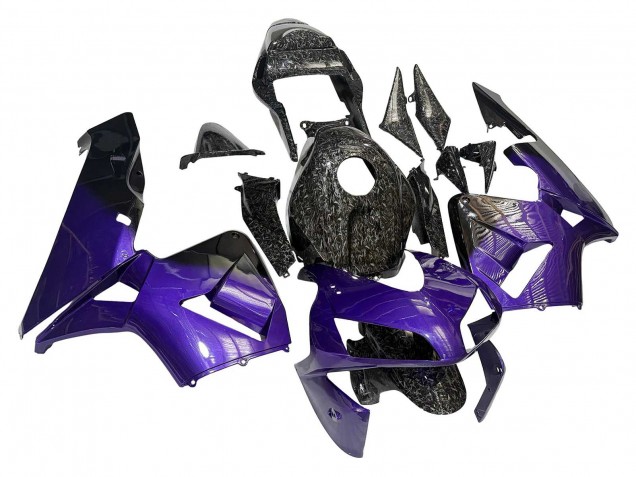 Purple Black Forged Carbon Fiber 2003-2004 Honda CBR600RR Motorcycle Fairings