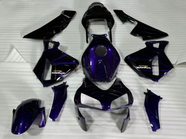 Dark Blue Glossy Black 2003-2004 Honda CBR600RR Motorcycle Fairings