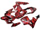 Black Red Grey Camouflage 2003-2004 Honda CBR600RR Motorcycle Fairings