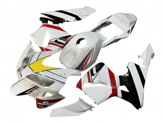 White Red Yellow Black 2003-2004 Honda CBR600RR Motorcycle Fairings