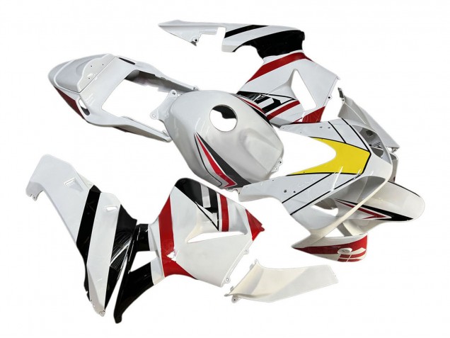 White Red Yellow Black 2003-2004 Honda CBR600RR Motorcycle Fairings
