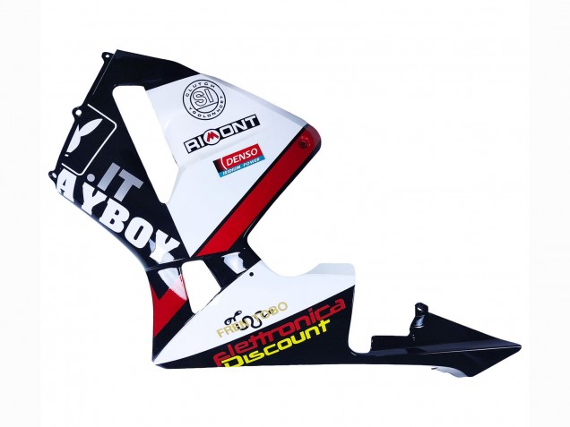 White Red Glossy Black DENSO Rimont 2003-2004 Honda CBR600RR Motorcycle Fairings