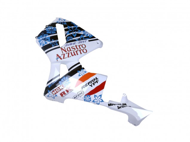 White Blue Red Nastro Azzurro 46 2003-2004 Honda CBR600RR Motorcycle Fairings