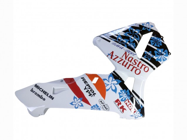 White Blue Red Nastro Azzurro 46 2003-2004 Honda CBR600RR Motorcycle Fairings