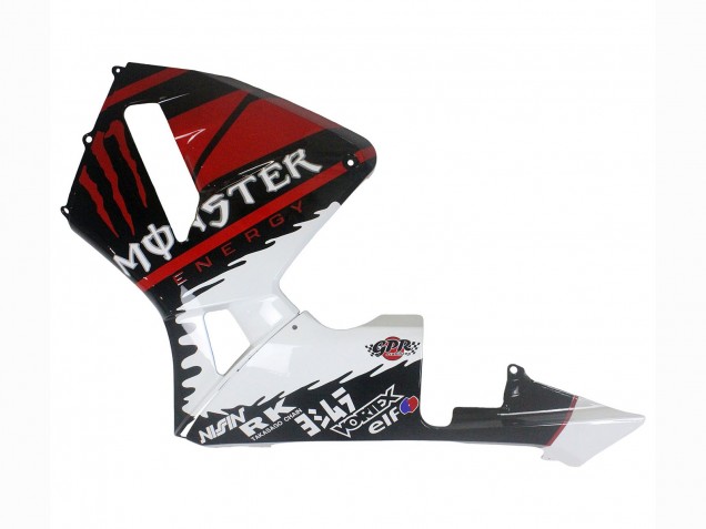 White Red Glossy Black Monster 2003-2004 Honda CBR600RR Motorcycle Fairings