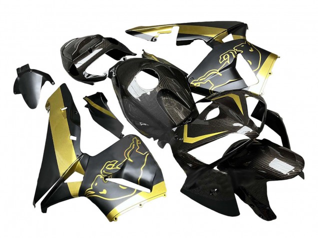 Black Gold Carbon Fiber 2005-2006 Honda CBR600RR Motorcycle Fairings