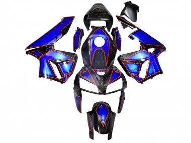 Blue Black with Red Line 2005-2006 Honda CBR600RR Motorcycle Fairings