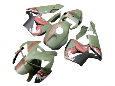 Green Red Shark 2005-2006 Honda CBR600RR Motorcycle Fairings