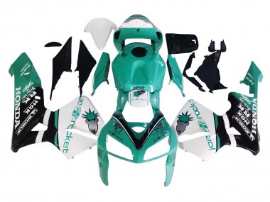 Light Green White Glossy Black Joe Rocket 2005-2006 Honda CBR600RR Motorcycle Fairings