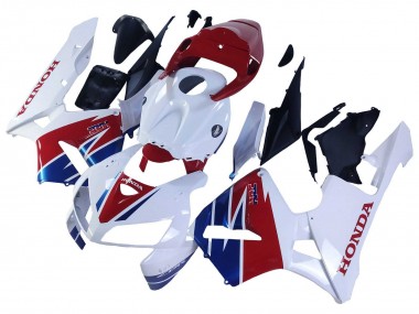 White Red Blue HRC 2005-2006 Honda CBR600RR Motorcycle Fairing