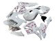 White with Cherry Blossom 2005-2006 Honda CBR600RR Motorcycle Fairings