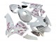 White with Cherry Blossom 2005-2006 Honda CBR600RR Motorcycle Fairings