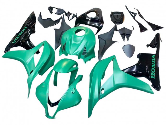Green Glossy Black 2007-2008 Honda CBR600RR Bike Fairings