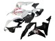 White Cherry Blossom Glossy Black Split 2007-2008 Honda CBR600RR Motorcycle Fairings