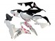 White Cherry Blossom Glossy Black Split 2007-2008 Honda CBR600RR Motorcycle Fairings