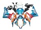 Orange White Red Blue Repsol 2007-2008 Honda CBR600RR Motorcycle Fairings